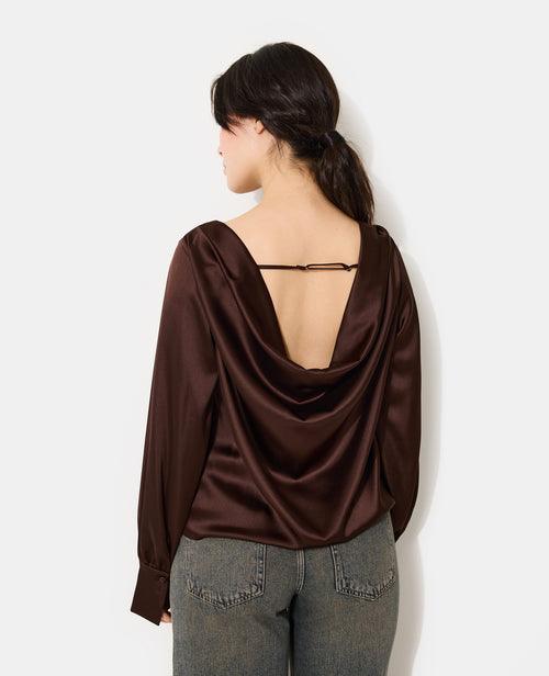 Blouse en satin avec dos dégagé - PIMKIE - 6