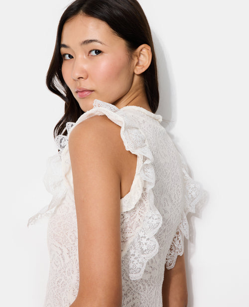 Top en maille ajourée avec dentelle - PIMKIE - 2