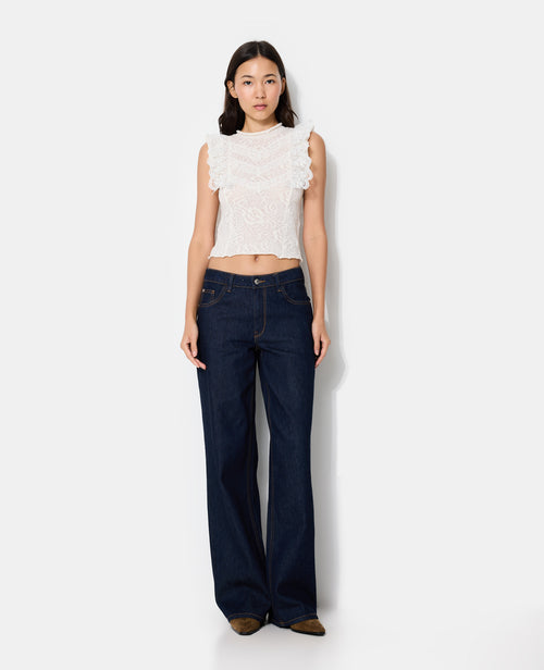 Top en maille ajourée avec dentelle - PIMKIE - 3