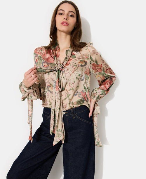 Blouse motif fleurs col lavallière - PIMKIE - 7