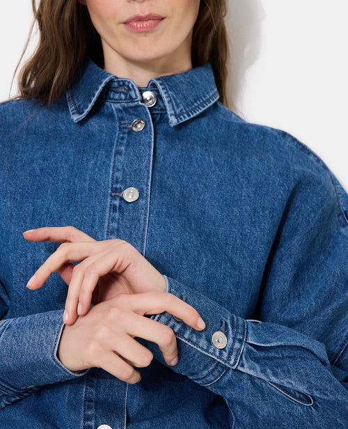 Chemise en jean cintrée avec manches chauve-souris - PIMKIE - 2