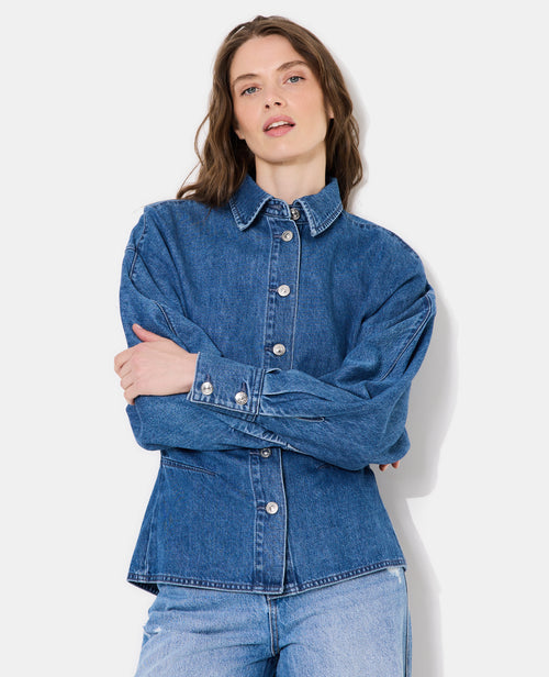 Chemise en jean cintrée avec manches chauve-souris - PIMKIE - 5