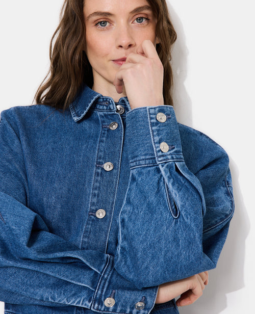 Chemise en jean cintrée avec manches chauve-souris - PIMKIE - 7