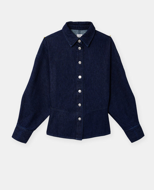 Chemise en jean cintrée avec manches chauve-souris - PIMKIE - 4