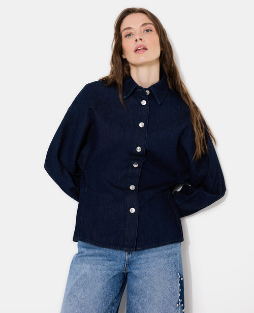 Chemise en jean cintrée avec manches chauve-souris - PIMKIE - 8