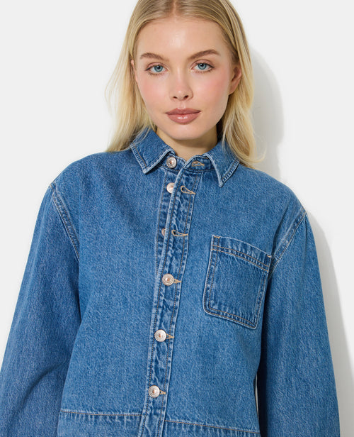 Chemise en jean avec bords zig-zag - PIMKIE - 2