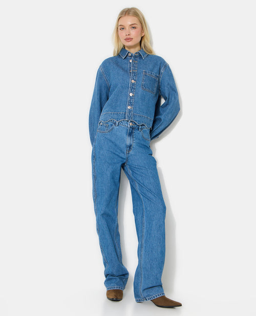 Chemise en jean avec bords zig-zag - PIMKIE - 3