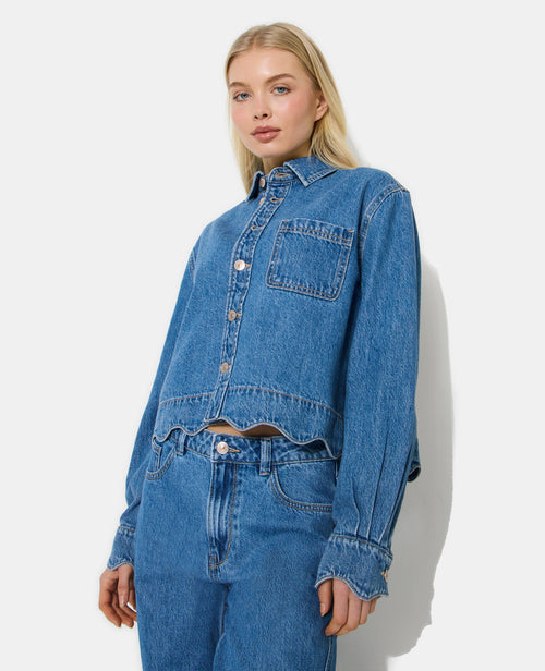 Chemise en jean avec bords zig-zag - PIMKIE - 5