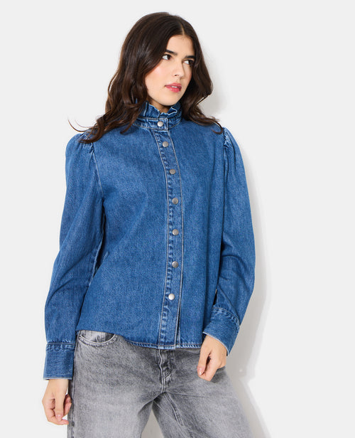 Chemise en jean avec col à volant - PIMKIE - 5