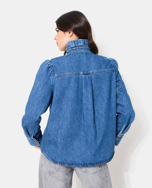 Chemise en jean avec col à volant - PIMKIE - 6