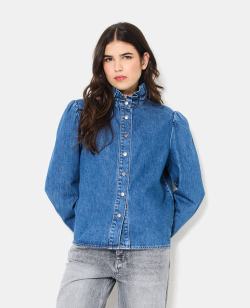 Chemise en jean avec col à volant - PIMKIE - 7