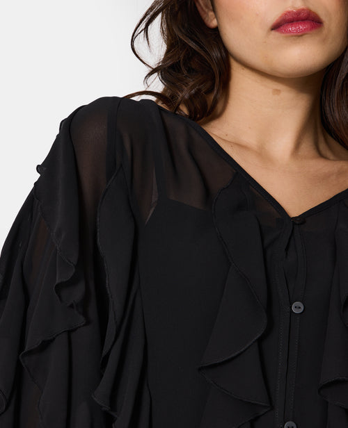 Blouse en voile avec volants et boutons - PIMKIE - 2