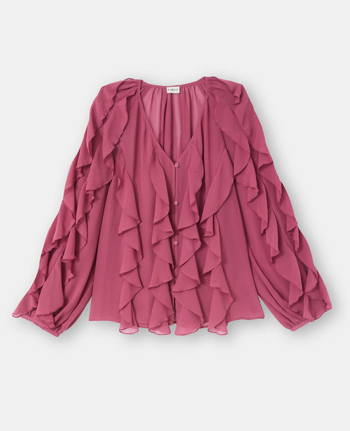 Blouse en voile avec volants et boutons - PIMKIE - 4