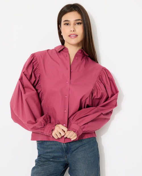 Chemise avec fronces et manches chauve-souris - PIMKIE - 1