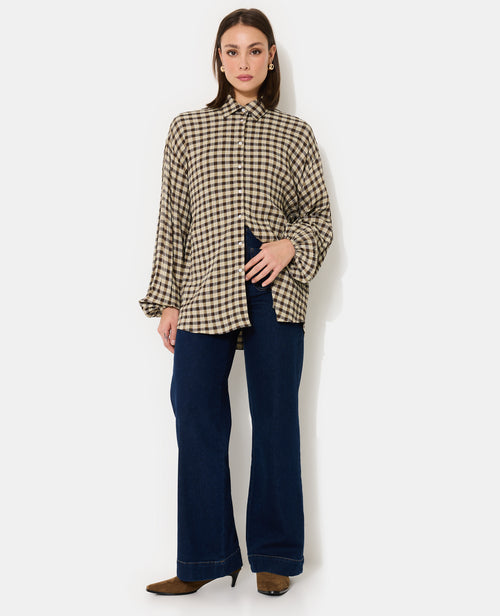 Chemise oversize en tissu gaufré motif carreaux - PIMKIE - 5