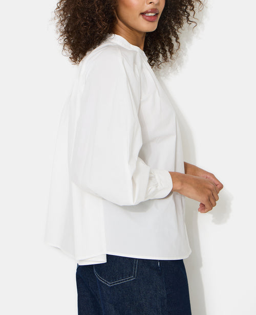 Blouse en popeline avec pinces et manches ballons - PIMKIE - 2