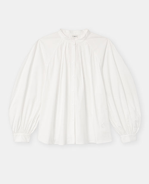 Blouse en popeline avec pinces et manches ballons - PIMKIE - 4
