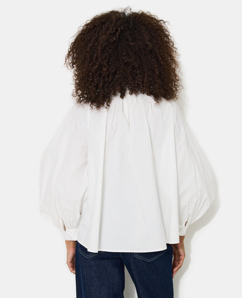 Blouse en popeline avec pinces et manches ballons - PIMKIE - 6