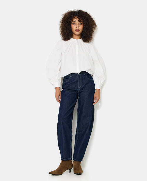 Blouse en popeline avec pinces et manches ballons - PIMKIE - 1