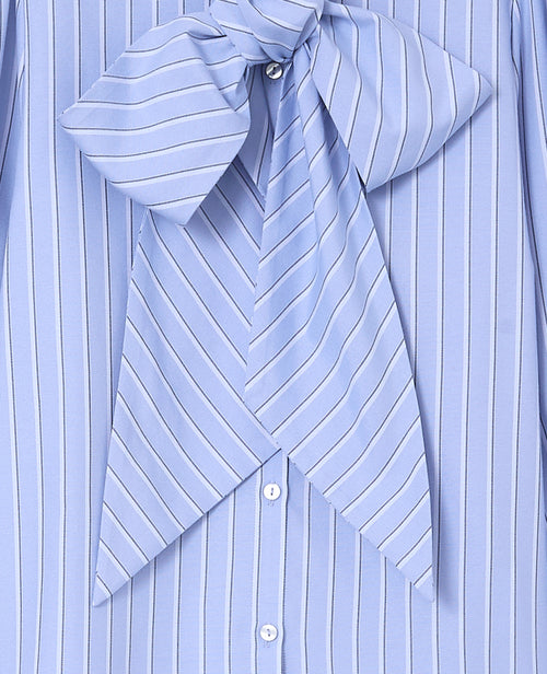 Chemise rayée col lavalière avec manches ballons - PIMKIE - 8