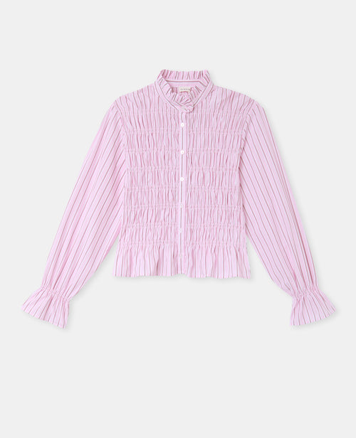 Chemise smockée et rayé avec manches ballons - PIMKIE - 4