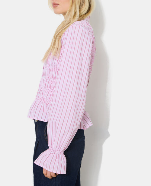 Chemise smockée et rayé avec manches ballons - PIMKIE - 7