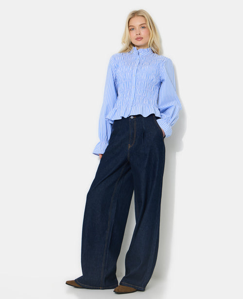 Chemise smockée et rayé avec manches ballons - PIMKIE - 3