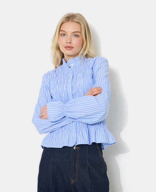 Chemise smockée et rayé avec manches ballons - PIMKIE - 5