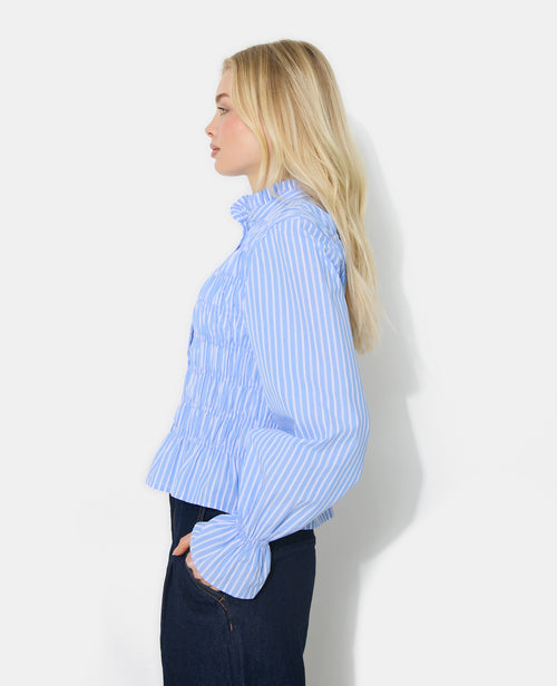 Chemise smockée et rayé avec manches ballons - PIMKIE - 7