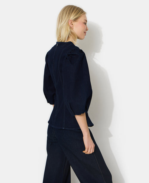 Top en jean stretch avec manches ballons - PIMKIE - 6