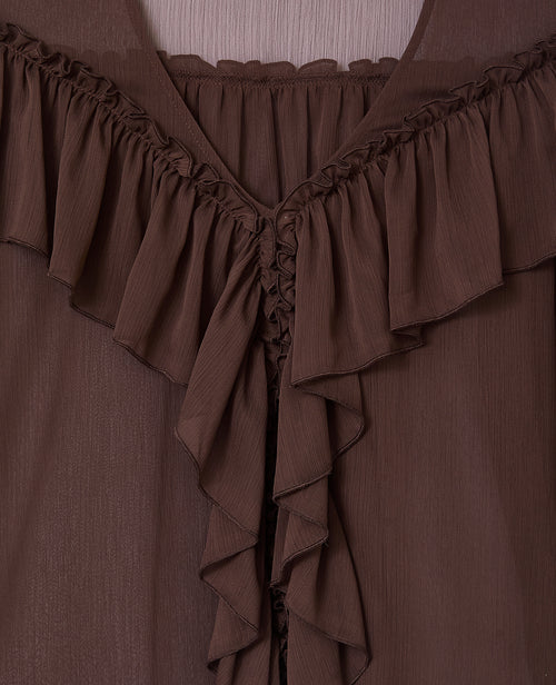 Blouse en voile avec manches ballons et volants - PIMKIE - 8