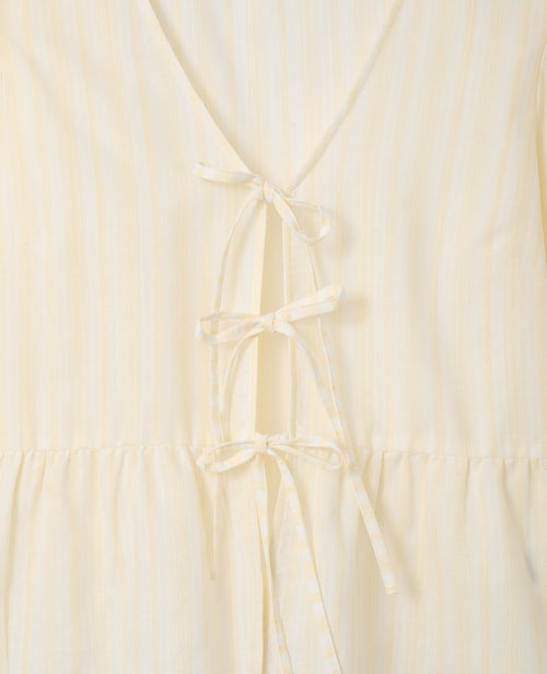 Blouse rayée avec volants et nouettes - PIMKIE - 8