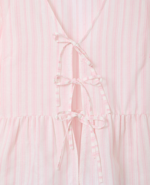 Blouse rayée avec volants et nouettes - PIMKIE - 7