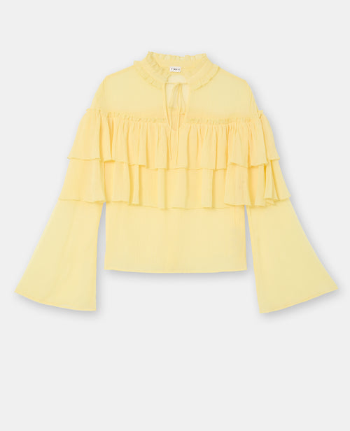 Blouse en voile avec volants et manches flare - PIMKIE - 4