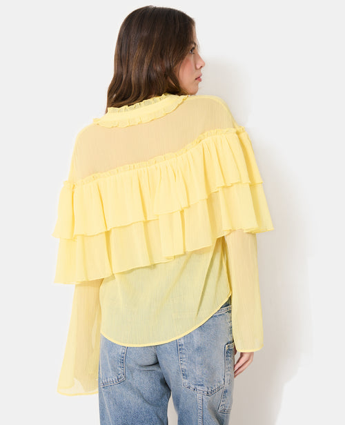 Blouse en voile avec volants et manches flare - PIMKIE - 6