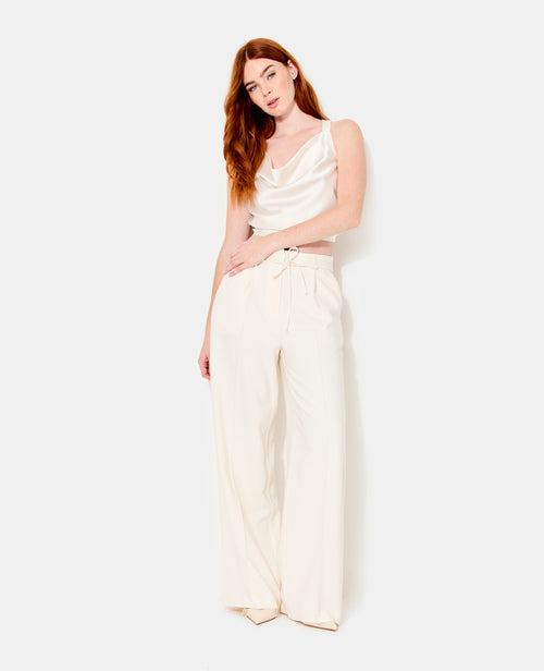 Top en satin col bénitier bretelles croisées dos - PIMKIE - 3