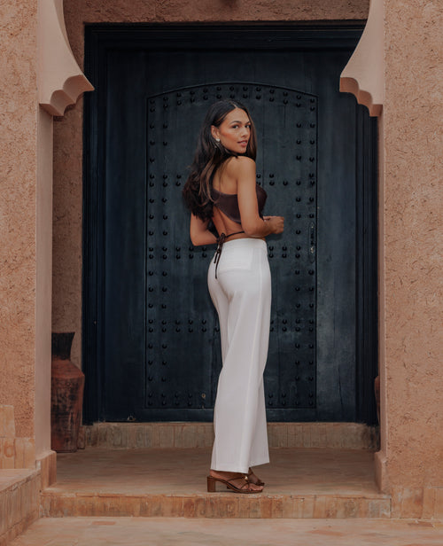 Top en satin col bénitier bretelles croisées dos - PIMKIE - 2