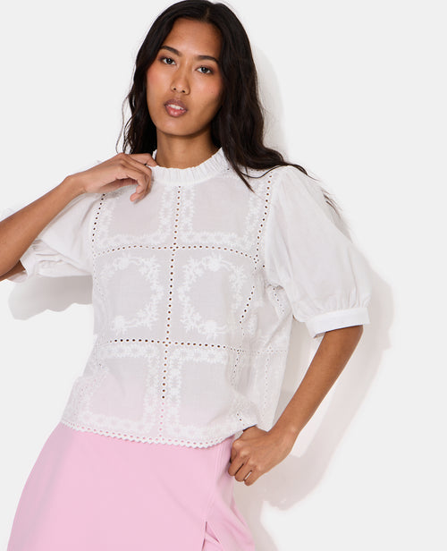 Blouse avec détails ajourés et broderies - PIMKIE - 2