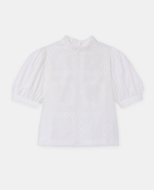 Blouse avec détails ajourés et broderies - PIMKIE - 4
