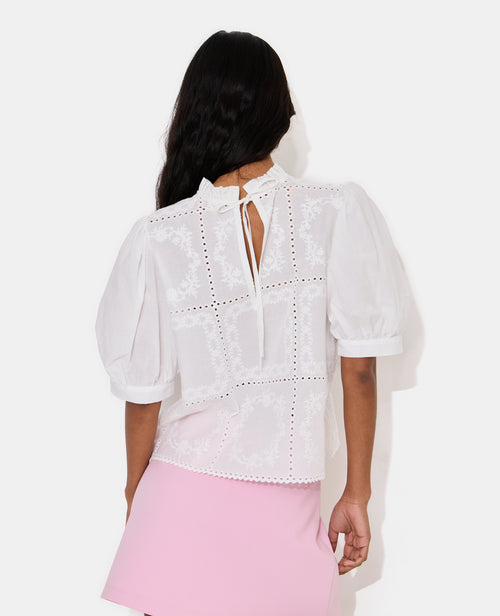 Blouse avec détails ajourés et broderies - PIMKIE - 6