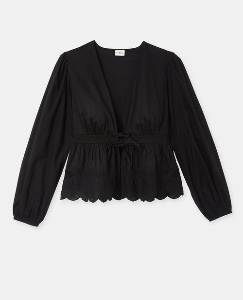 Blouse avec dentelle et nouettes - PIMKIE - 4