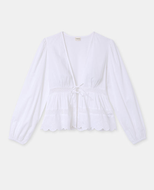 Blouse avec dentelle et nouettes - PIMKIE - 4