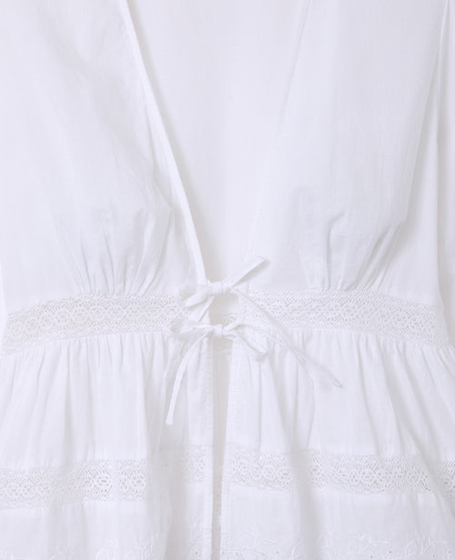 Blouse avec dentelle et nouettes - PIMKIE - 8