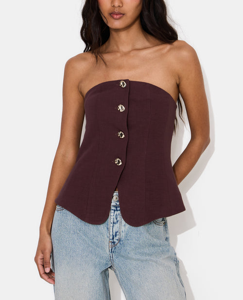 Top bustier avec boutons fantaisie - PIMKIE - 2