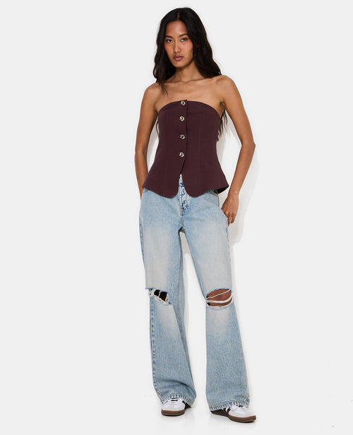 Top bustier avec boutons fantaisie - PIMKIE - 3