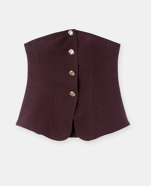 Top bustier avec boutons fantaisie - PIMKIE - 4