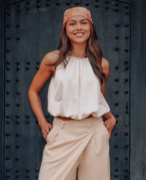 Top boule en satin avec détail bijou - PIMKIE - 1