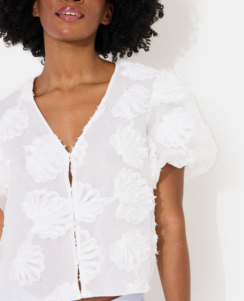 Chemisier en organza avec coquillages - PIMKIE - 2