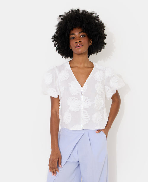 Chemisier en organza avec coquillages - PIMKIE - 5