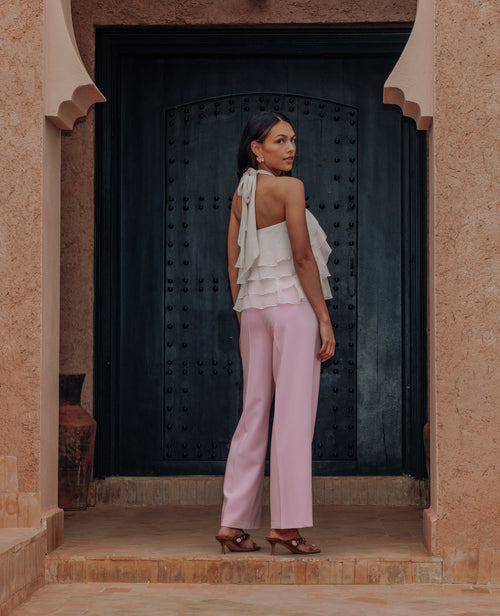 Top dos-nu en voile avec volants - PIMKIE - 2